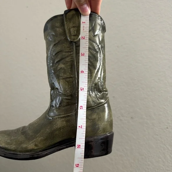 Ceramic Decorative Western Green Cowboy Boot Flower Vase/Planter Dark Green - Picture 6 of 7